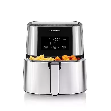 Chefman 8-qt. TurboFry Stainless Steel Air Fryer with Basket Divider