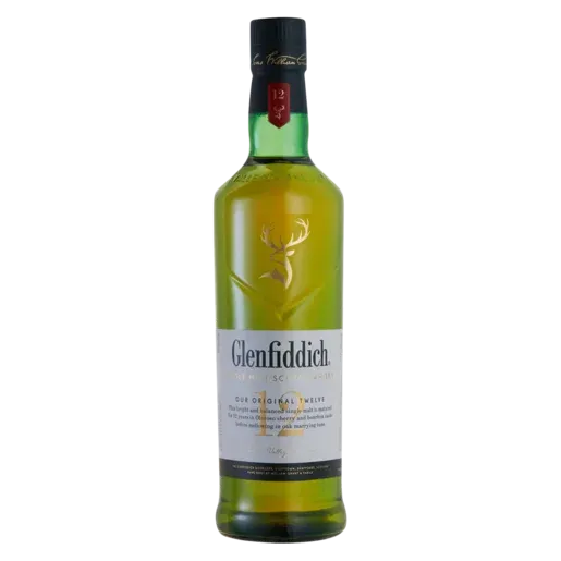 Glenfiddich 12 Year Old Single Malt Scotch Whisky Bottle 750ml