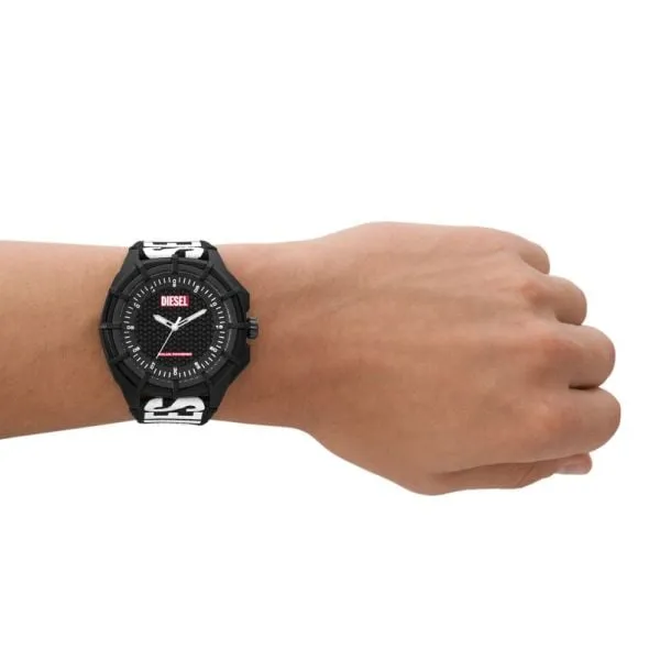 Diesel Framed Solar-Powered Black rPET Watch - DZ4654