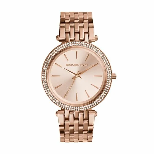 Michael Kors Women's Darci Rose Gold Round Stainless Steel Watch - MK3192