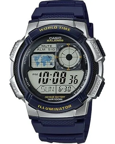 Casio Digital Wrist Watch (Blue & Silver)