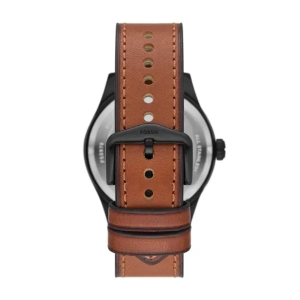 Fossil Men's Defender Solar-Powered Luggage Leather Watch - FS5978