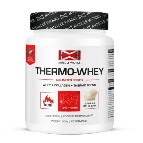 Muscle Works Thermo Whey 900g Vanilla Ice Cream