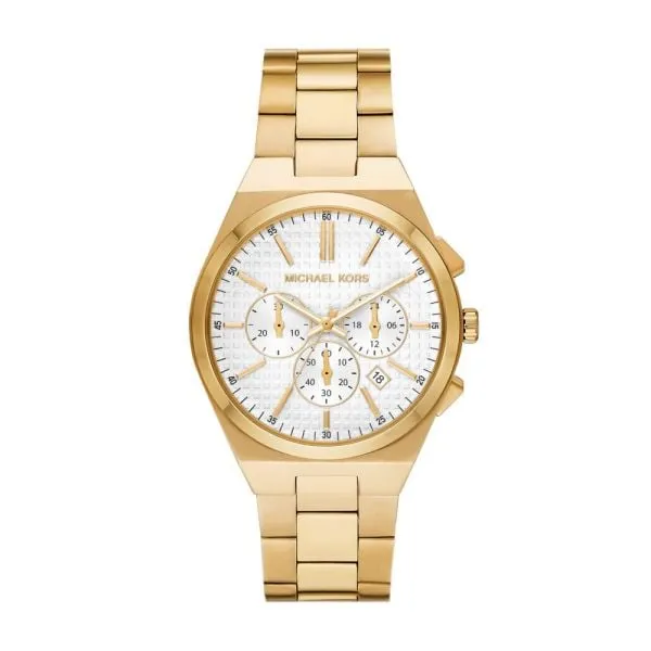 Michael Kors Men's Lennox Chronograph, Gold-Tone Stainless Steel Watch - MK9120