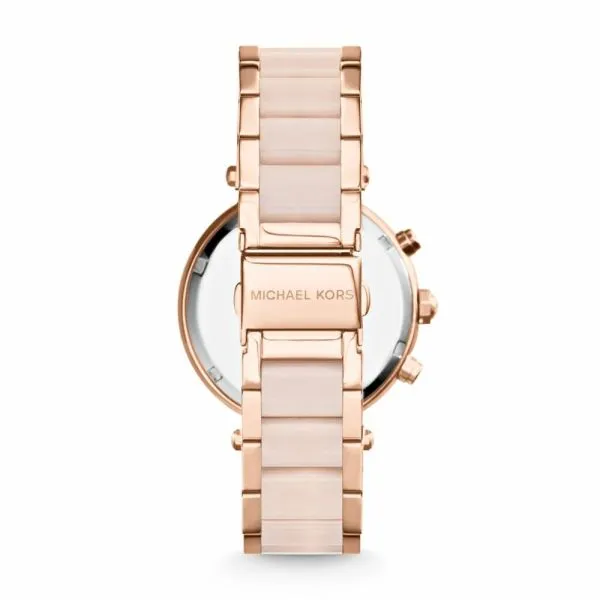 Michael Kors Women's Parker Rose Gold Round Mixed Watch - MK5896