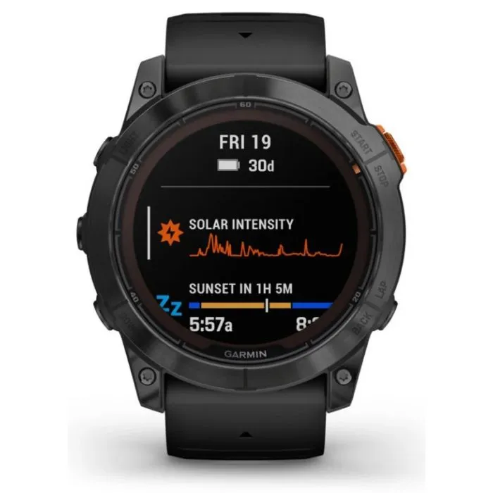 Garmin Fenix 7X Pro Solar Edition Smartwatch - 51mm, Slate Grey, Black Band