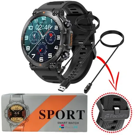 FocusFit K56 Smartwatch Fitness Tracker With Silicone Strap