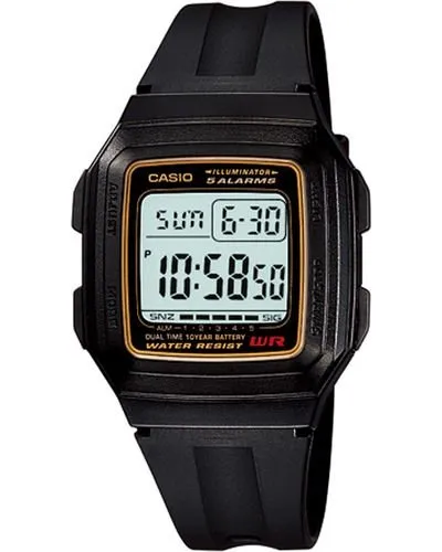 Casio Wr Multi Alarm Digital Watch (Black)