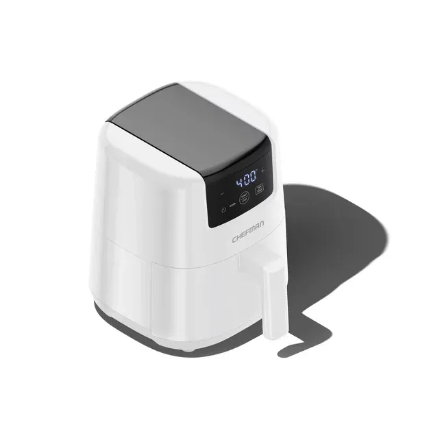 Chefman 2qt TurboFry Touch Digital Air Fryer White: 900W, Dishwasher-Safe Parts, 1-Year Warranty, 6lb Capacity