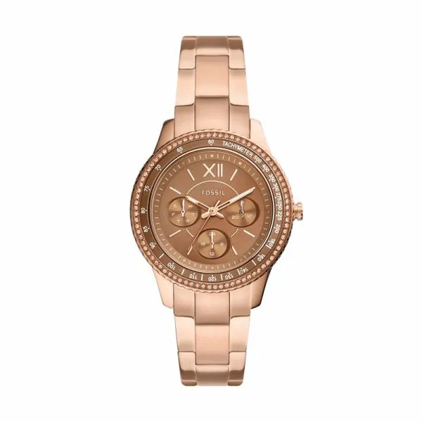 Fossil Women's Stella Sport Multifunction Rose Gold-Tone Stainless Steel Watch - ES5109