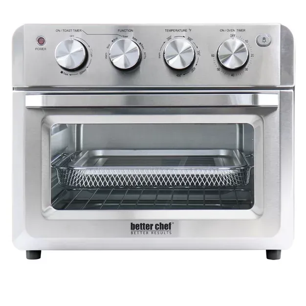 Better Chef Do-It-All 20 Liter Convection Air Fryer Toaster Broiler Oven in Silver