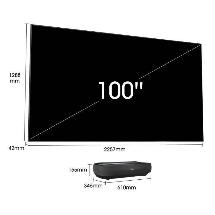 Hisense 100- inch Smart 4K Laser TV - 100L9G