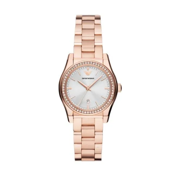 Emporio Armani Women's Three-Hand Date, Rose Gold-Tone Stainless Steel Watch - AR11558