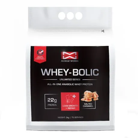 Muscle Works Whey-Bolic 3kg Salted Caramel