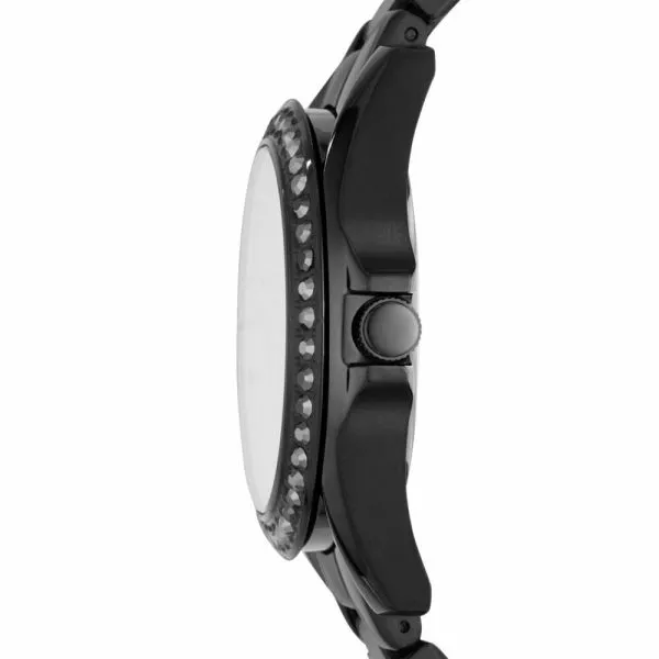 Fossil Women's Riley Black Round Stainless Steel Watch - ES4519