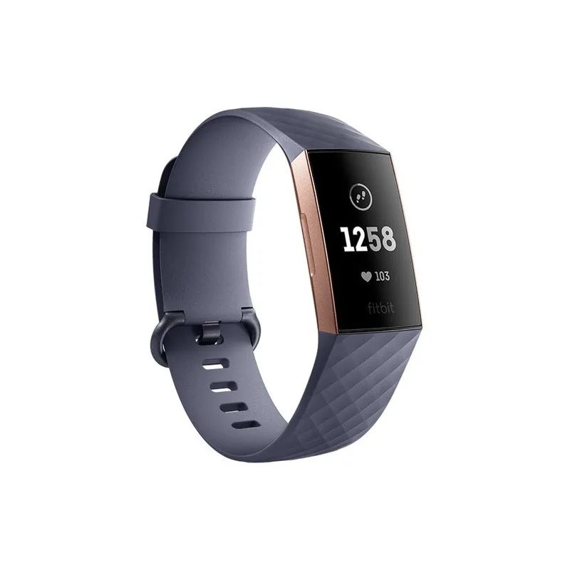 Fitbit Charge 3 Fitness Activity Tracker - Rose Gold / Blue Grey (Sports Watch)