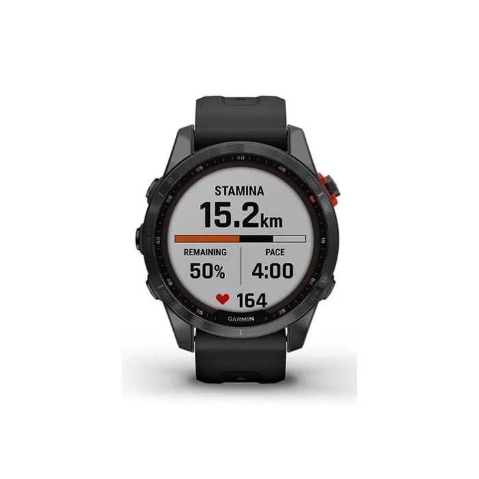 Garmin Fenix 7S Solar Smartwatch - Slate Grey With Black Band