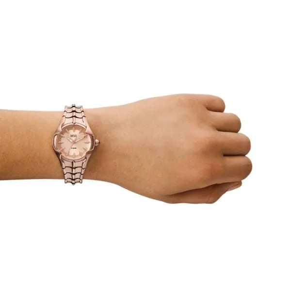 Diesel Women's Vert Three-Hand, Rose Gold-Tone Stainless Steel Watch - DZ5604