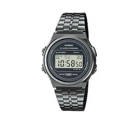 Casio A171WEGG-1ADF Retro Round Face Youth Watch (Black Resin)