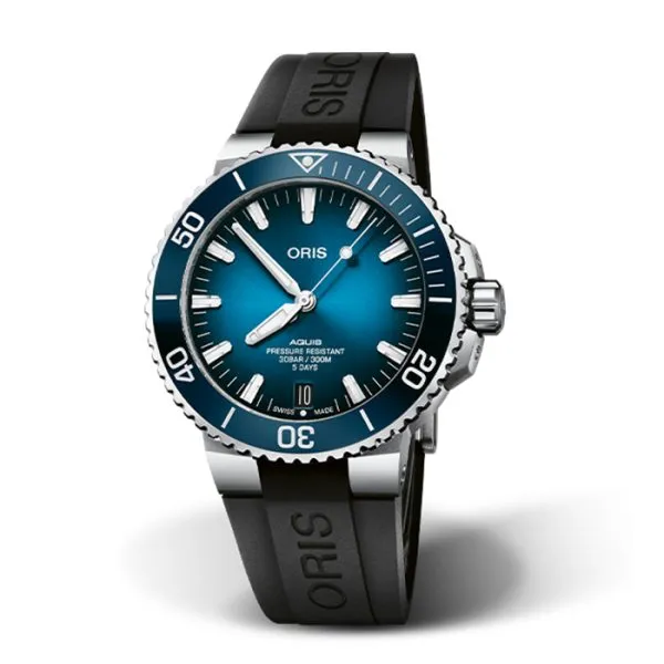 Oris Aquis Date Cal 400 Blue Dial Stainless Steel Watch