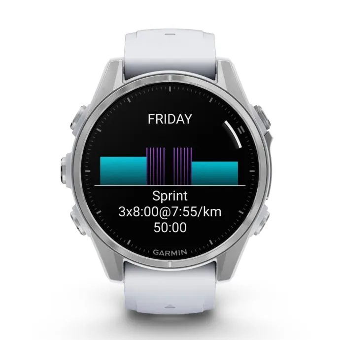 Garmin Fenix 8 43mm AMOLED Glass Multisport Smartwatch - Whitestone | PLU1181116