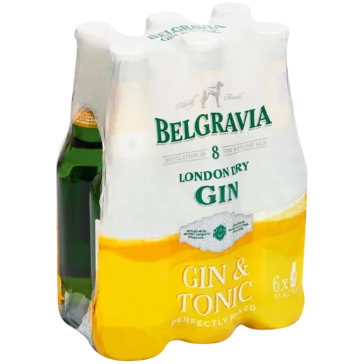 Belgravia Gin & Tonic Bottles 6 x 275ml