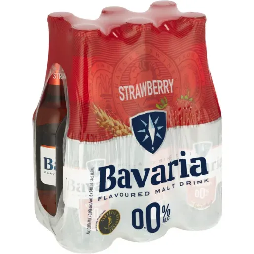 Bavaria Non-Alcoholic Strawberry Flavoured Malt Drink 6 x 340ml