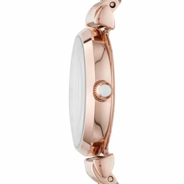 Emporio Armani Watches Women's Gianni T-Bar Rose Gold Round Stainless Steel Watch - AR11316