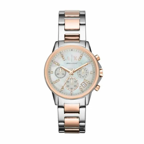 Armani Exchange Women's Lady Banks 2-Tone Round Stainless Steel Watch - AX4331