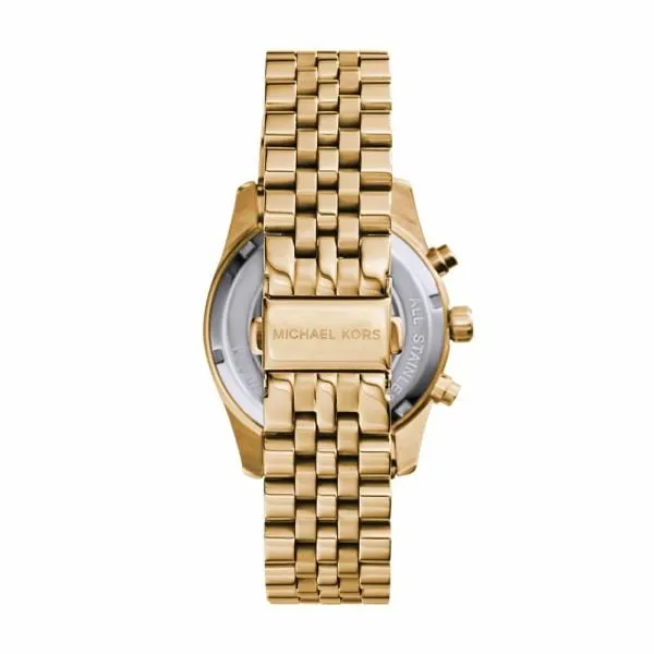 Michael Kors Lexington Chronograph Gold-Tone Stainless Steel Watch - MK7378