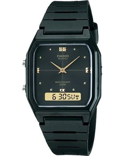 Casio Square Analog & Digital Wrist Watch (Black)