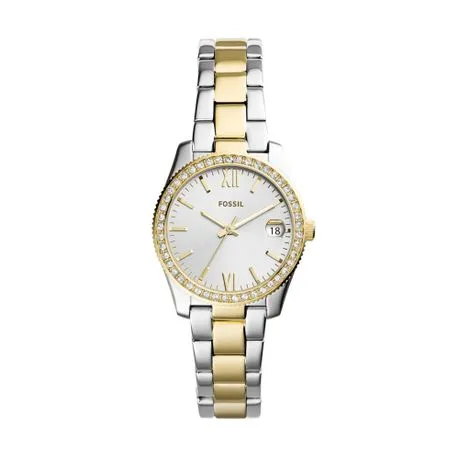 Fossil Womens Watches Scarlette Mini Womens Silver/Gold Watch-ES4319