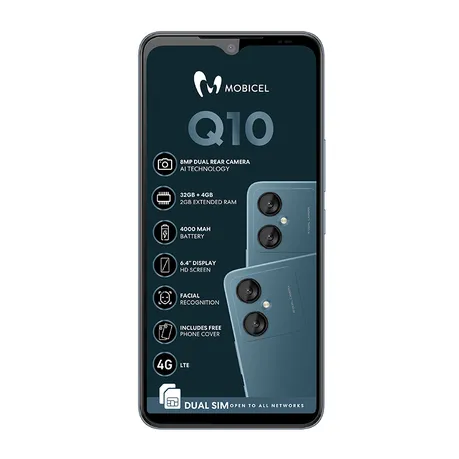 Mobicel Q10 4G Dual Sim 32GB - Blue