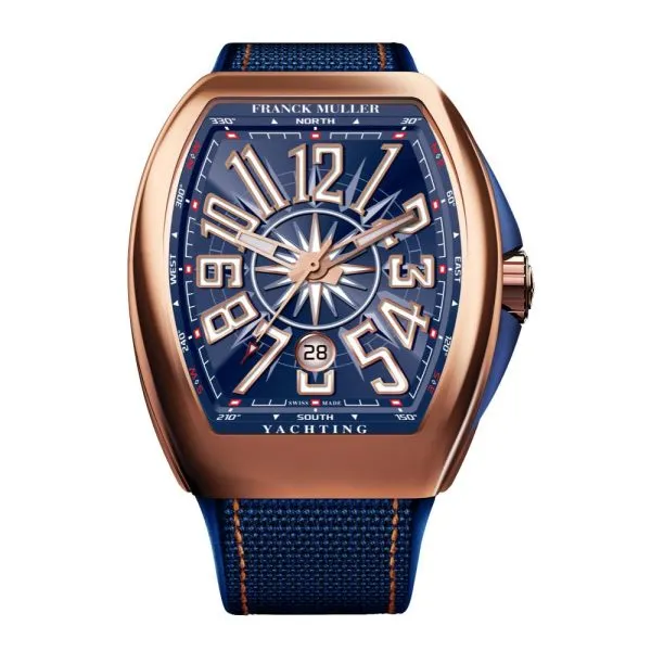 Franck Muller Vanguard 41 Yachting Blue 18ct Rose Gold Watch