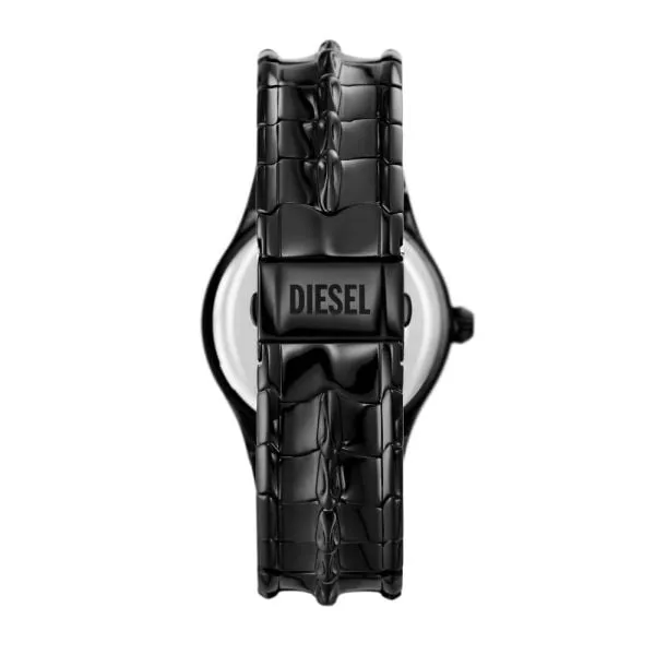 Diesel Vert Three-Hand Date Black Stainless Steel Watch - DZ2198