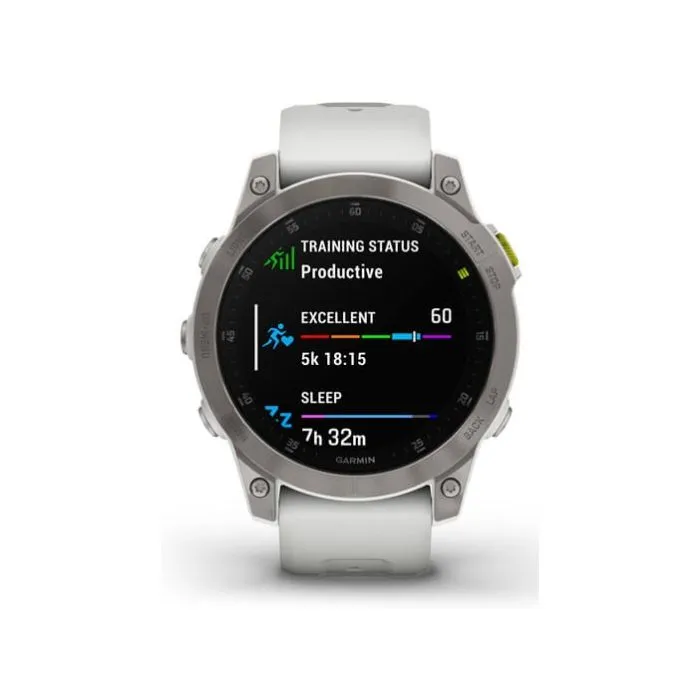 Garmin Epix Gen 2 Smartwatch - Titanium With Carrera White Silicone Band