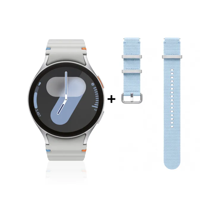 Galaxy Watch7 44mm BT Silver +Blue Strap