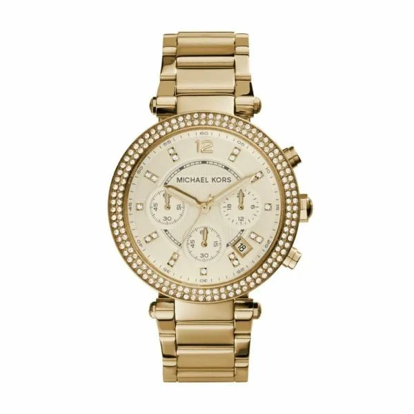 Michael Kors Women's Parker Gold Round Stainless Steel Watch - MK5354