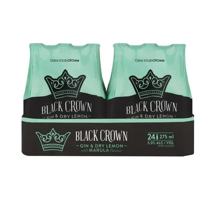 Black Crown Gin & Dry Lemon (24 x 275ml)