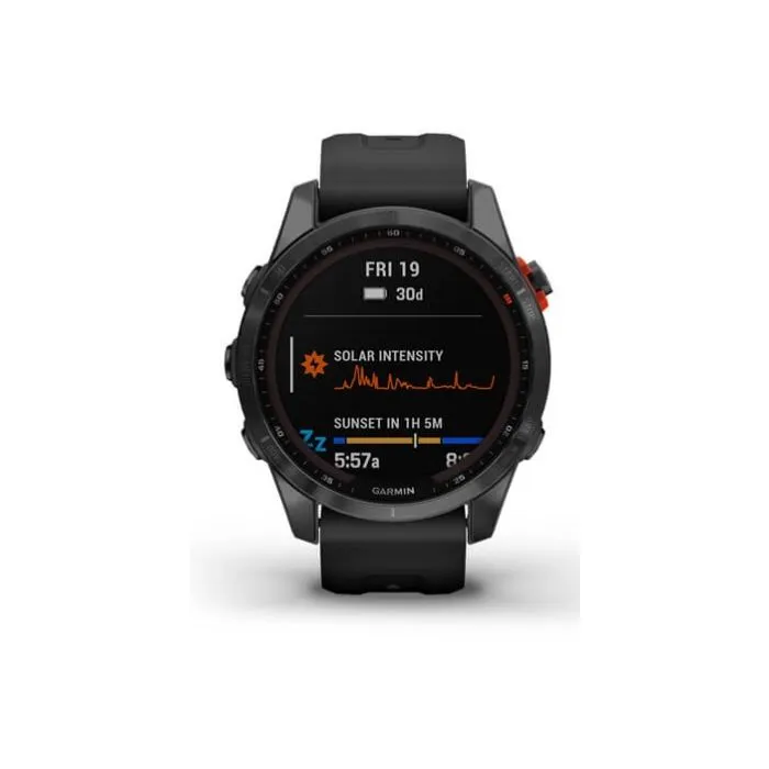 Garmin Fenix 7S Solar Smartwatch - Slate Grey With Black Band