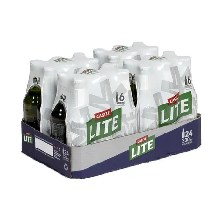 Castle Lite Premium Lager Beer 24 x 330ml Bottles