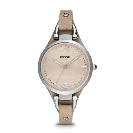 Fossil Ladies Georgia Sand Leather Strap Watch - ES2830