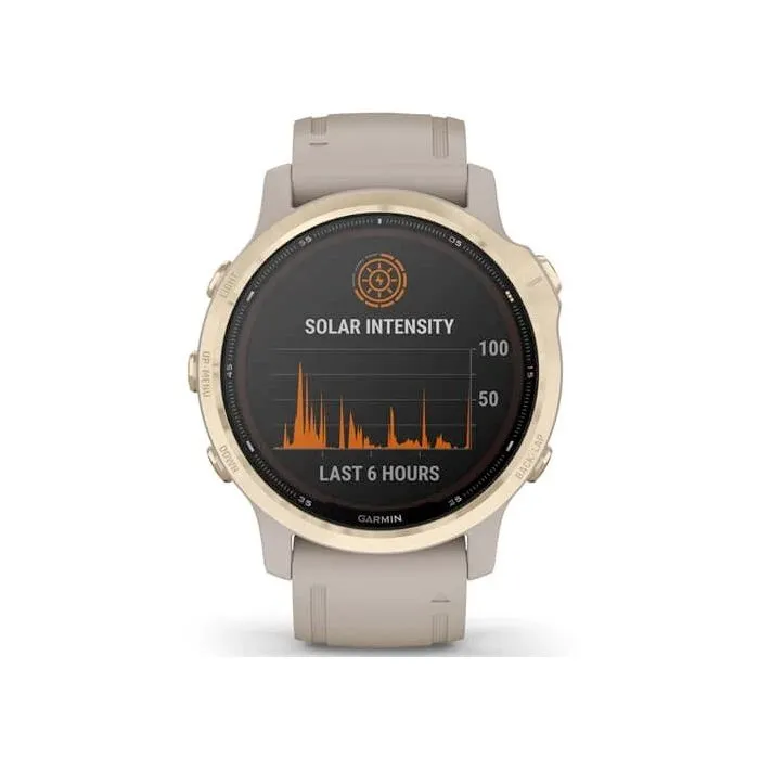 Garmin Fenix 6S Multisport Fitness Watch - Pro Solar Edition, Gold