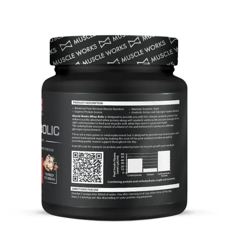 Muscle Works Whey-Bolic 480g Tin Roof Ice Cream