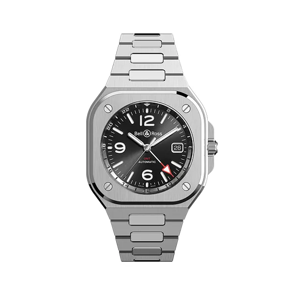 Bell & Ross BR05 Black GMT Stainless Steel Watch