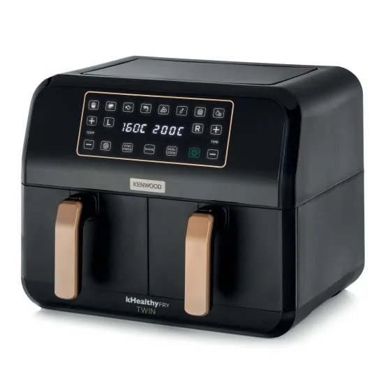 Kenwood Black & Gold 8L Dual Airfryer - HFP70