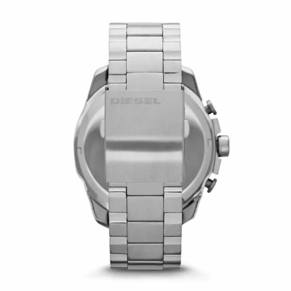 Diesel Men's Mega Chief Silver Round Stainless Steel Watch - DZ4308