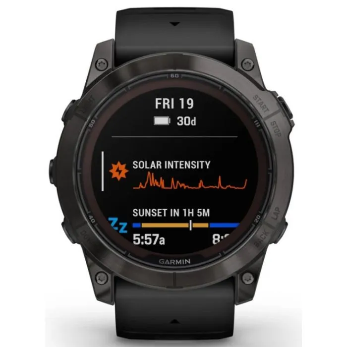 Garmin Fenix 7X Pro Saphire Solar Edition Smartwatch - 51mm, Carbon Grey, Black Band