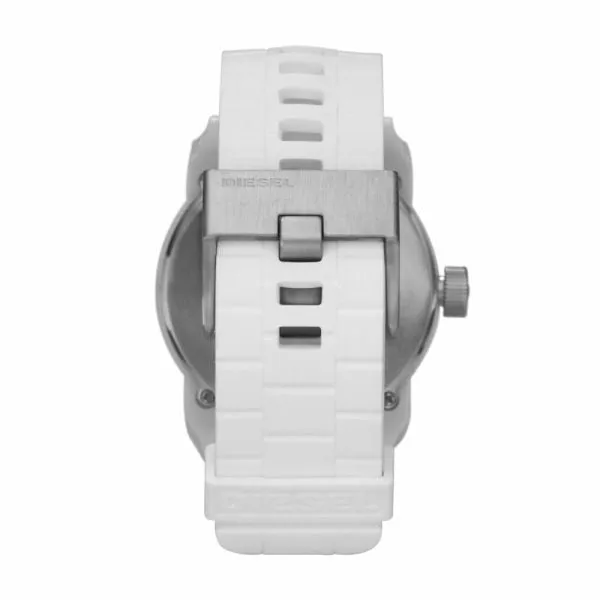 Diesel Men's Double Down White Round Silicone Watch - DZ1436