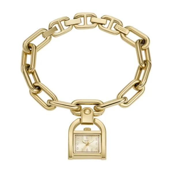 Fossil Women's Harwell Three-Hand, Gold-Tone Stainless Steel Watch Charm Bracelet - ES5372